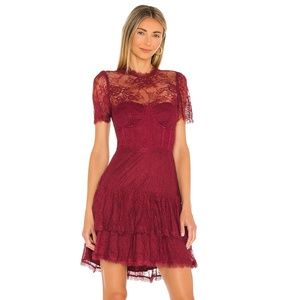 ASTR The Label x REVOLVE Leilani Mini Dress in Burgundy Red